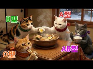 【血液型あるある】AI猫の冬のおでんの食べ方🐱🍢【四季ねこ】