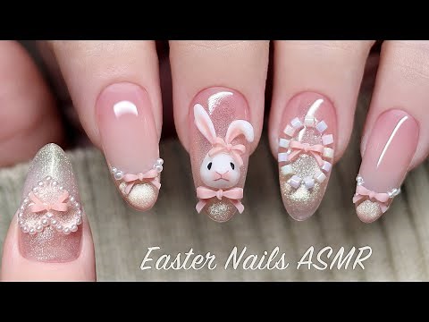 🐰 Easter Nails ASMR | Relaxing Step-by-Step Nail Art Tutorial 💅| No Talking Ep.28