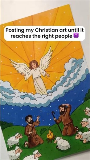 ✝️Posting my Christian art until it reaches the right people✨ #christmaspainting