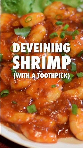 How to Devein Shrimp with a Toothpick #Shorts