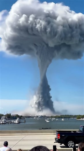 Massive Smoke Tornado Stuns Onlookers