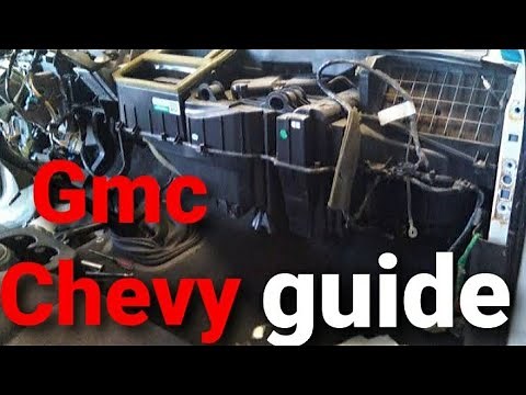 How to remove dashboard" 1998-2005 gmc sierra "chevy" "silverado" "how to remove" "heater core""DIY"