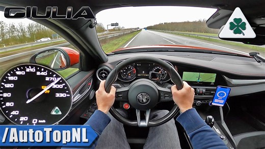 Alfa Romeo Giulia Quadrifoglio 510HP | 285KM/H Autobahn POV (No Speed Limit)
