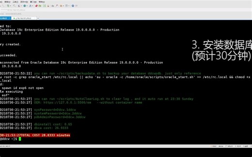 oracle19c安装脚本演示