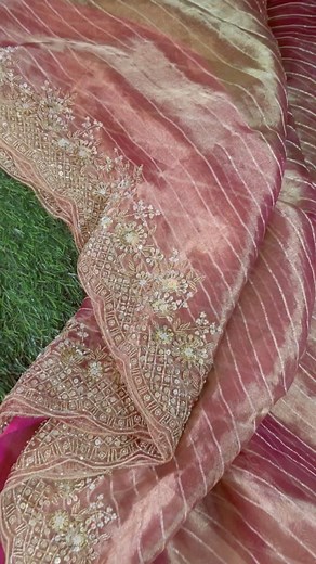 16K views · 141 reactions | Designer Tissue  #reels2024 #reeloftheday #saree #tissuesarees #sareefashion #sareecollection #sareestyle #sarees | Sharanaya Boutique | Facebook