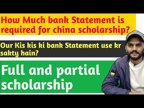 How Much Bank Statement Required for China Scholarship? Conditions for Bank Statements?
