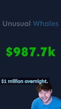 Trade Goes $238K to $1M Overnight on Earnings Caught LIVE on Unusual Whales