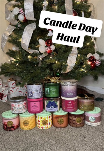 Here are all the candles I picked up from candle day 💕 #candleday #bathandbodyworks #candle #homefragrance #haul
