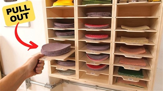 Sandpaper Organizer Storage Cabinet
