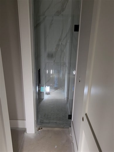 Still grinding out beautiful glass and mirrors. Your frameless shower enclosure specialist delivers again. #precisionglass #precisionframelessshowerinstall #showersofine #mirrorsofine