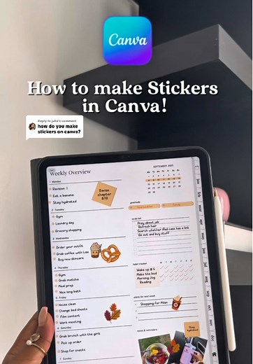 How to Make Stickers for Your Digital Planner in Canva