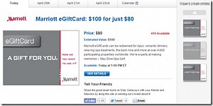 Marriott gift cards 20% off