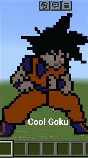 I built Goku in Minecraft! #goku #minecraft #build #shorts #cool #gaming ‪@minecraft‬