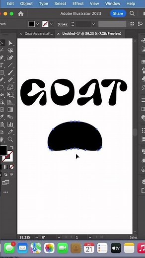 How to Manipulate Text in Adobe Illustrator #shorts