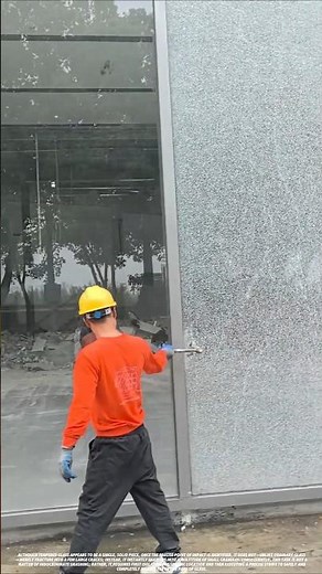 Why does tempered glass shatter completely when struck?