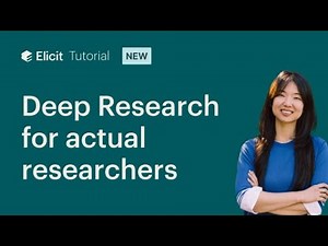 Elicit Reports — Deep Research for actual researchers