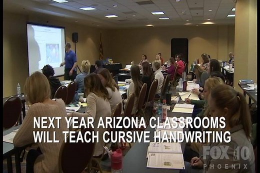 POINTLESS OR NECESSARY? Teachers spent the day at a cursive writing seminar in correlation with Arizona's new law requiring educators to teach cursive handwriting through the fifth grade. The real question is: who actually still uses cursive on a day to day basis? What are your thoughts? http://bit.ly/2l7eL2U | FOX 10 Phoenix
