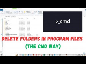 How to DELETE Folders in Program Files (The CMD Way)