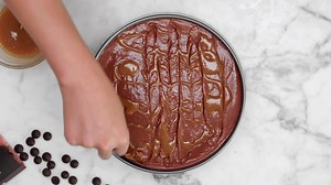 2.2K reactions · 529 shares | This Ghirardelli® Chocolate Cheesecake is creamy, rich, and slightly savory with swirls of salted caramel. #ad | Allrecipes | Facebook