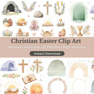 Christian Easter Clip Art | Resurrection Day Watercolor Graphics (digital Download) - Etsy