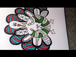 How to color Mandala | mandala Coloring relaxing Video