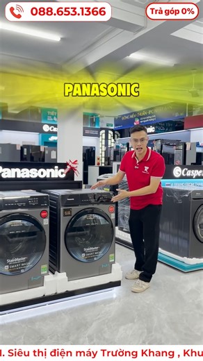 💥 MÁY GIẶT PANASONIC INVERTER 9KG – CHẠY ÊM, GIẶT SẠCH, TIẾT KIỆM ĐIỆN! 💥 Nếu bạn đang tìm một chiếc máy giặt bền – êm – tiết kiệm điện – giặt sạch quần áo cả nhà, thì 👉 Panasonic NA-V90FA1LVT chính là “ứng cử viên sáng giá” nhất hiện nay! ⸻ 🌟 Tính năng nổi bật – khiến ai cũng phải gật gù: 🌀 Công nghệ Inverter tiết kiệm điện, chạy siêu êm. 💧 Tạo bọt ActiveFoam giặt sạch sâu từng sợi vải. 🧺 Dung tích 9kg – giặt thoải mái chăn ga, quần áo cả nhà. 🌬️ Tính năng sấy gió tiện lợi, đồ mau khô h