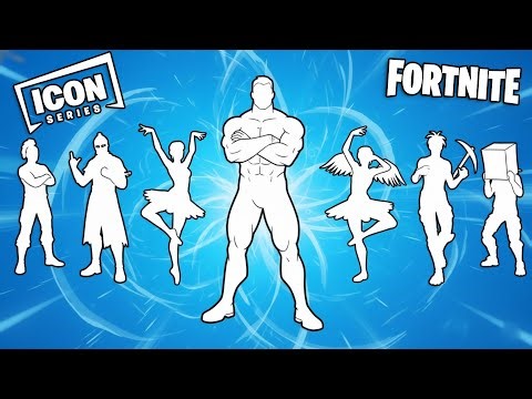 EVERY FORTNITE ICON SERIES DANCES & EMOTES !!!