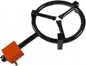 Garcima 20200 Paella Gasbrenner für Butan/Propan, 20 cm, Legierter Stahl, Schwarz, 30 x 40 x 30 cm, 12