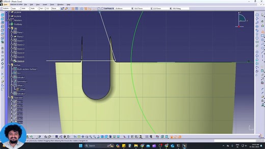 Plastic Cover SurfaceDesign in CATIAV5 #youtube #catia #cad #surfacedesign