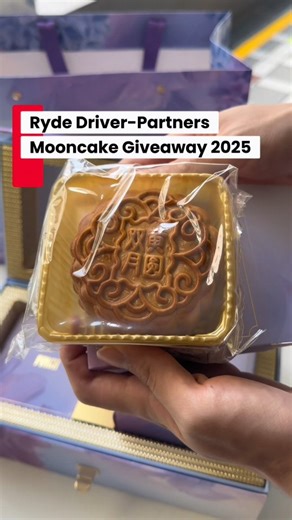 3 comments | To celebrate the Mid-Autumn Festival, Ryde gifted our driver-partners with mooncakes from Pinch Bakehouse (halal-certified). 葉 We’re glad to have brought a festive treat to the community that keeps Ryde moving. A heartfelt appreciation to all Ryde driver-partners for their dedication and hard work in ensuring smooth, safe, and reliable journeys for passengers every day!﫶 #ryde #rydesg #Ryde #midautumnfestival2025 #rydedriver | RYDE | Facebook
