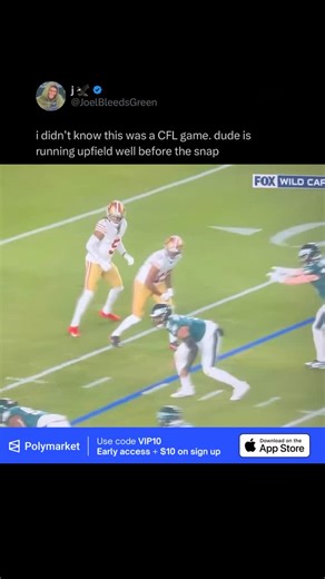 NFL & CFB Content on Instagram: "@polymarket And the push off for the 2 in 1 refball special 👀😂"