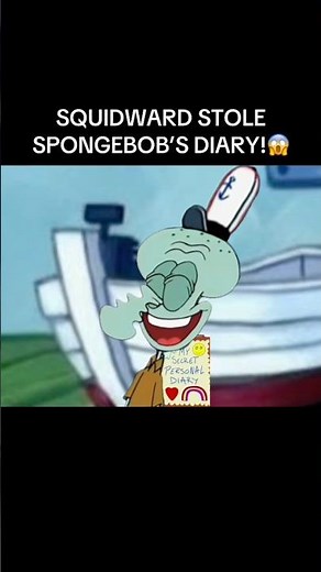 SPONGEBOB CATCHES SQUIDWARD READING HIS DIARY! #spongebob #squidward #funny #mrkrabs #fyp