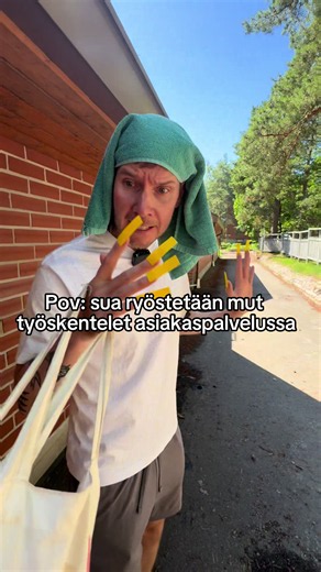 Valitsi väärän tyypin kenet ryöstää😂😂 #suomi #huumori #aspa