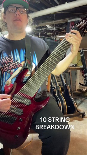 10 STRING BREAKDOWN #guitar #10stringguitar #10string #agilependulum102730 #breakdown