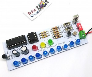 NE555 and CD4017 Based LED Chaser With Photoresistor and Infrared Sensor