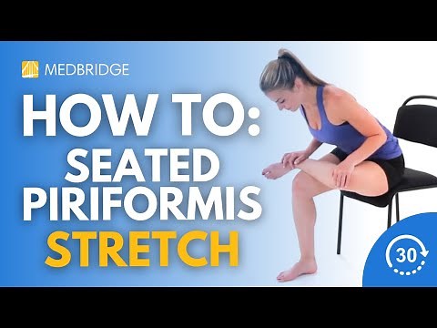 How to Do a Seated Piriformis Stretch with Trunk Bend Exercise | 30 Seconds | MedBridge