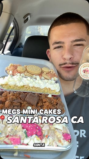 4.9K views · 929 reactions | Megs Mini Cakes Santa Rosa CA Some crazy good mini cakes out here in Santa Rosa! Lemon cake with lemon curd Strawberry crunch cake Vanilla cake with circus animal cookies Vanilla cake with butterfinger And All range between 5-7$ depending on the flavor, endless topping free of charge! #fyp #707 #dessert #santarosa #food | Aidan Hymowitz | Facebook