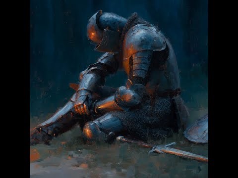 Fireside Knight | 2 Hours of Fantasy Ambience for Relaxation, Study, Sleep | 4K Painting Animation