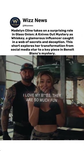 Madelyn Cline as Whiskey in Glass Onion — The Glamorous Face Behind a Twisted Mystery 🕶️🍸