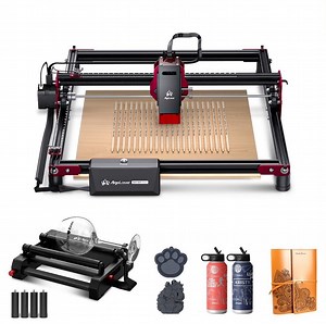 Algo DIY KIT Mini Engraver 5W Output Power with Rotary&Raiser, 200mm/s Cutting and Engraving Machine for DIY Wood Metal Glass Leather, WiFi APP Control for Beginners