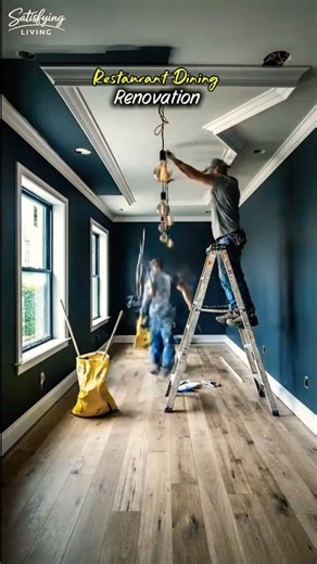 Restaurant old Dining space makeover | Incredible Renovation 😯 #home #satisfying