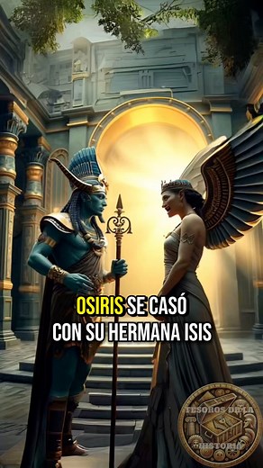 Osiris, dios de la resurrección, se casó con su hermana Isis en una unión divina que simboliza vida y renacimiento. Sin embargo, su historia de amor fue interrumpida por la envidia de Set, marcando una de las tragedias más emblemáticas de la mitología egipcia. #osiris #isis #set #mitologíaegipcia #dioses #historiaantigua #fyp #viral #mitologia | Tesoros de la Historia
