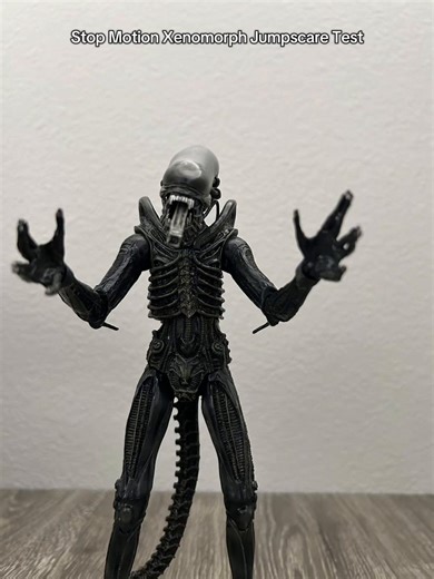 Stop Motion Xenomorph Jumpscare Test#NECA #figures #fyp #aliens #showcase