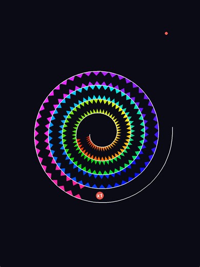 What happens when the ball hits the x2 zone?! 🌀🔴💥 ok but this spiral is INSANE 😳 rainbow teeth on both walls, and when the ball touches one... GONE 💀 but it comes back!! and then hits the multiplier zone... x2... x4... x8... suddenly there are SO many balls 🤯 the confetti particles when they break teeth tho ✨✨ wait for the ending when they all pile up 👀 🎵 satisfying tick ding sounds 💻 coded in Python Pygame #satisfying #spiral #rainbow #bouncing #oddlysatisfying #multiplier #ballbounce 