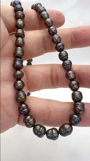 タヒチ黒蝶真珠 7.2-7.4ミリ バロック珠 53cm ネックレス #jewelry