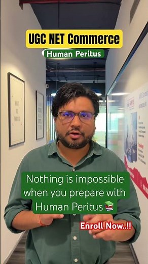 Nothing is Impossible in UGC NET Commerce 🚀 Prepare with Human Peritus