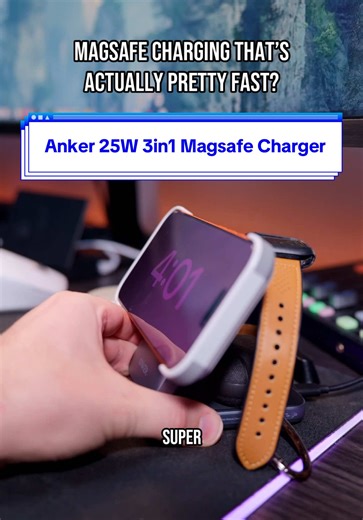 Anker's latest 3-in-1 charger bumps wireless charging speeds up to 25W with Qi 2.2 support ⚡️ the built-in fan is meant to prevent overheating while the folding design means it can be packed up for charging on the go. Anker is currently offering a $30 discount for launch on Amazon 👀 the deal is in our Storefront! #ankercharger #3in1chargerstation #magsafe #wirelesscharger #appleaccessories