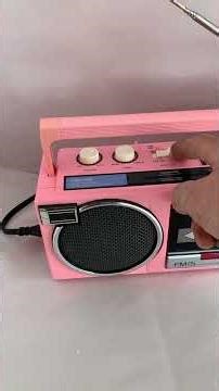 Madonna Pink 80s Panasonic Model RTX-FM15 AM FM Cassette Mini Boombox Radio! Sounds Great