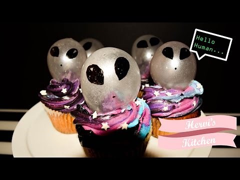 Alien Cupcakes | Burbujas de gelatina | Ale Hervi