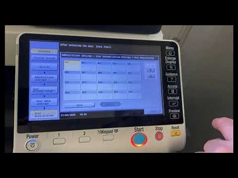 How to Add New User to Konica Minolta bizhub